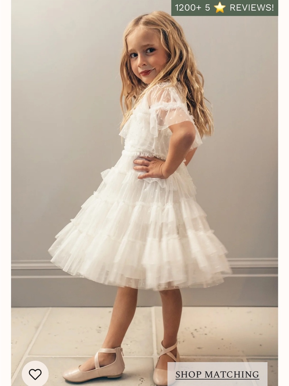 Mini Ivy City Co whimsical dress | white 2T